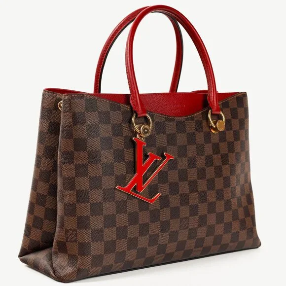 Louis Vuitton Riverside Damier Ebene Lie de Vin Tote - Picture 2 of 16